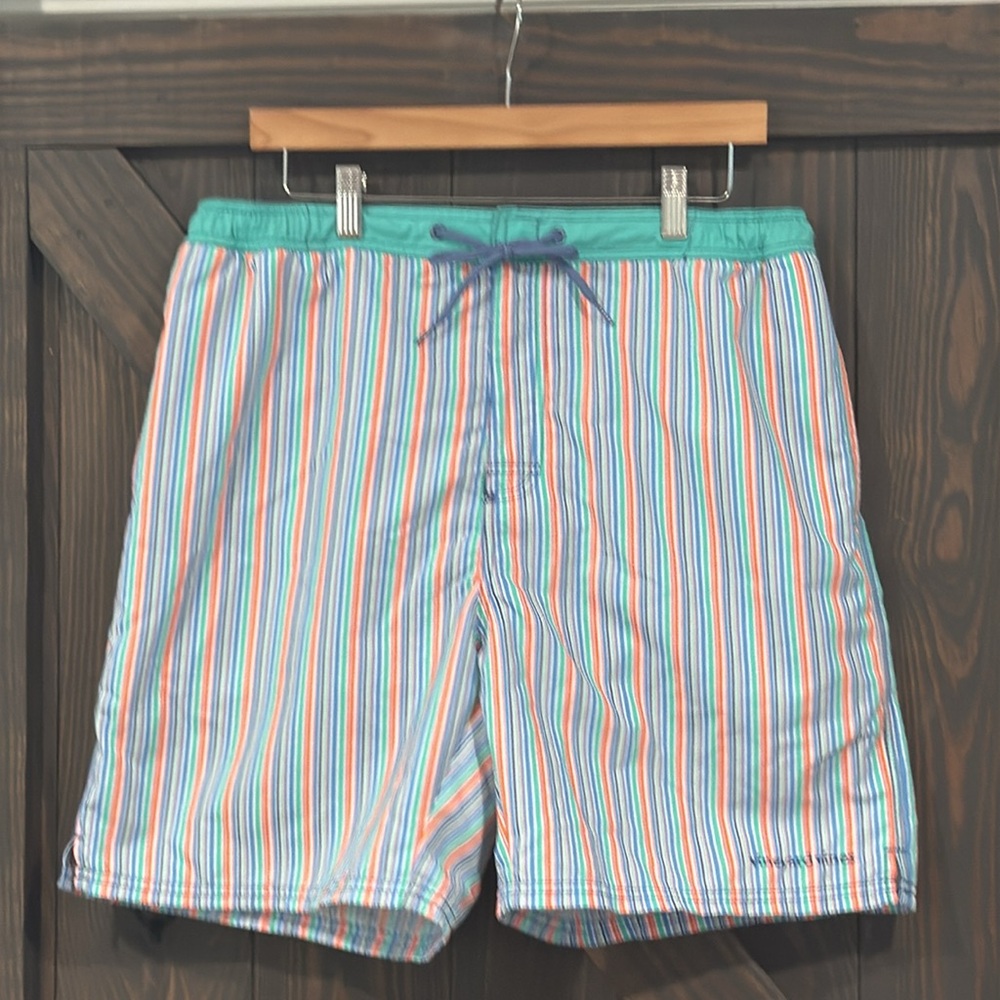 Vineyard Vines Men’s Swim Trunks Mesh Liner Pockets Striped Multicolor Size L